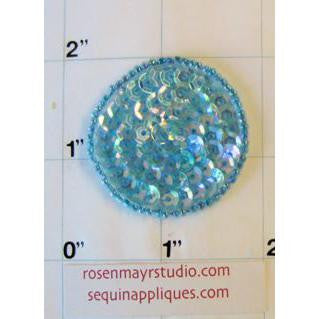 Dot Sky Blue Iridescent 1"