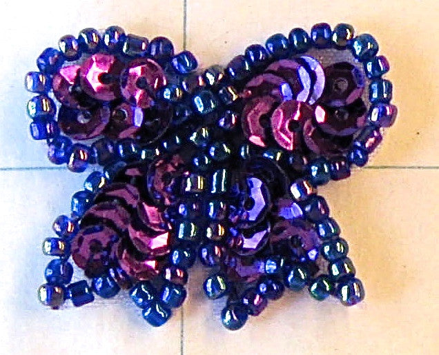 Bow Purple 1" x 1"