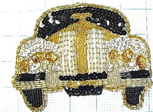 Load image into Gallery viewer, Rolls Royce Small with Black Gold Silver Sequins and Beads 4&quot; x 5.25&quot;