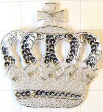 Load image into Gallery viewer, Crown with 6 Rhinestones Silver Beads 2.5&quot; x 2&quot;