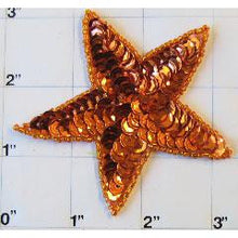 Load image into Gallery viewer, Star with Orange Sequins 3&quot;