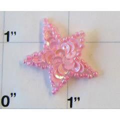Star w/ Pink Sequins 1"