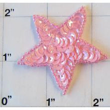 Load image into Gallery viewer, Star with Pink Sequins 2&quot;