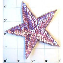 Load image into Gallery viewer, Choice of Mauve Shade Star with Mauve Sequins 4&quot;