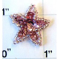 Star with Pink Sequins 1"