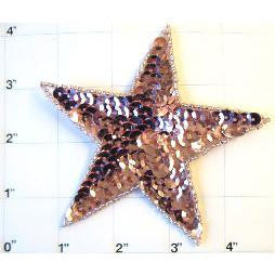 Star Pink Sequins and Beads 4'