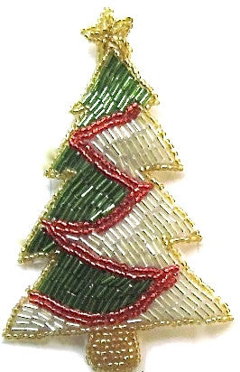 Tree for Christmas Multi-Colored Beads 5.5" x 3.5"