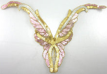 Load image into Gallery viewer, Designer Motif Neckline with Pink Silver and Gold, Shiny Colored Sequins 10&quot; x 14&quot;