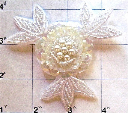 Flower with Iridescent Sequins and Beads 3