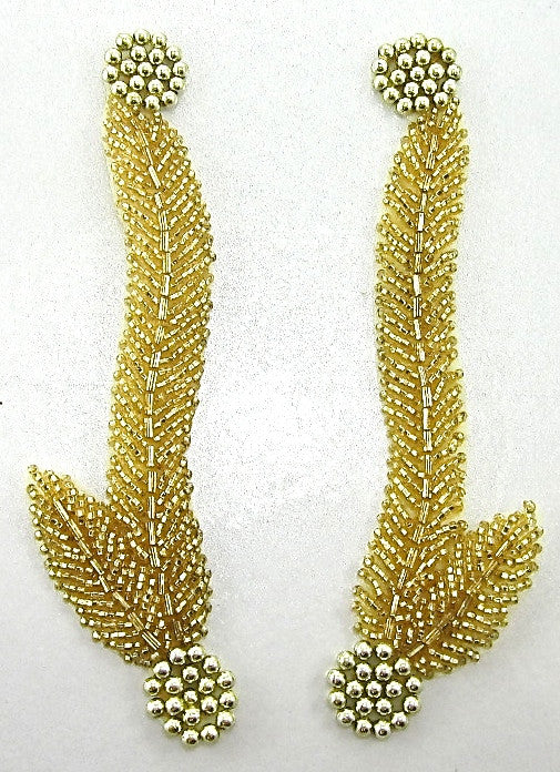 Designer Motif Pair with Gold Beads 6