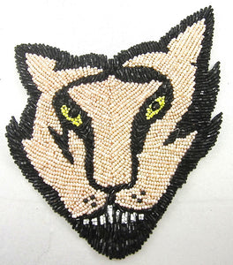 Cougar Face with all Beads 7" x 5.5"
