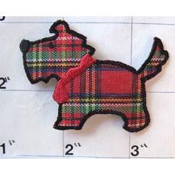 Choice of Size Plaid Scotty Dog Embroidered
