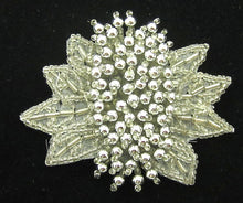 Load image into Gallery viewer, Epaulet with Silver Sequins and Beads 2.5&quot; x 2.25&quot;