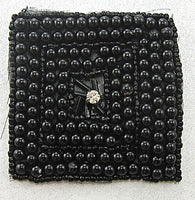 Designer Motif with Black Beads and Rhinestone 2