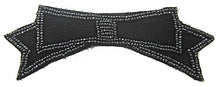 Load image into Gallery viewer, Bow Black Velvet Bow Beaded 6&quot; x 2&quot;