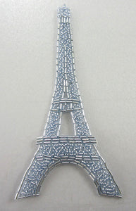 Eiffel Tower with Light Blue Beads 6.25" x 3"