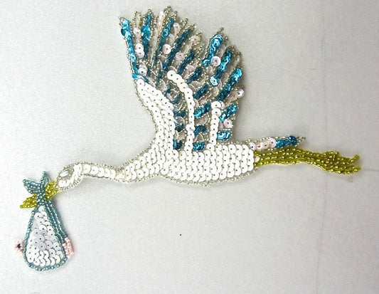 Stork with Baby Bundle 8" x 5"