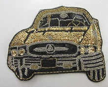 Load image into Gallery viewer, Mercedes Front View Gold and Black and Silver Variant 6&quot; x 7.5&quot;