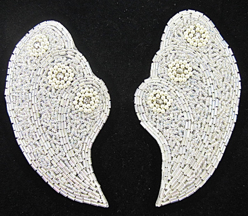 Designer Sea Shell Shaped Motif Pairs with Rhinestones and Pearls 5