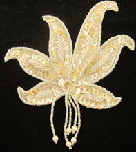 Load image into Gallery viewer, Epaulet with Yellowish Sequins and Beads 5&quot; x 5&quot;