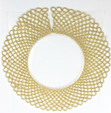 Load image into Gallery viewer, Gold Beaded Collar Necklace with Clasp 16.5&quot; Long x 2.5&quot; Wide