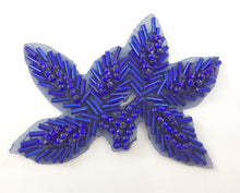 Load image into Gallery viewer, Leaf with Blue Beads 3.5&quot;