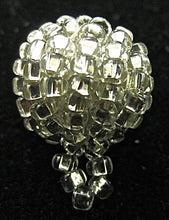 Load image into Gallery viewer, Buttons Silver Bugle Beads 1.2&quot;