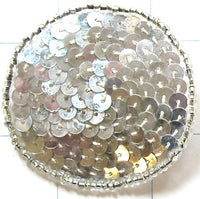 Dots with Silver Sequins and Beads
