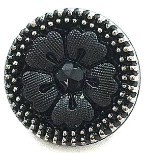 Button with Black Pattern 3/4"