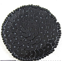 Dot Circle with Black Sequins and Beads 1.5