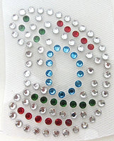 Letter D Hot Fix Iron-On Heat Transfer with Multi-Color Rhinestones 2