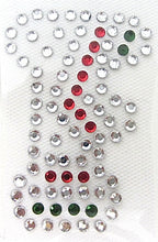 Load image into Gallery viewer, Letter F Hot Fix Iron-On Heat Transfer with Multi-Color Rhinestones 2&quot;