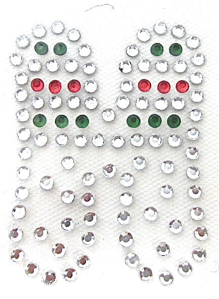 Letter H Hot Fix Iron-On Heat Transfer with Multi-Color Rhinestones 2