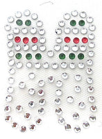 Letter H Hot Fix Iron-On Heat Transfer with Multi-Color Rhinestones 2