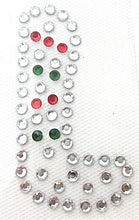 Load image into Gallery viewer, Letter L Hot Fix Iron-On Heat Transfer with Multi-Color Rhinestones 2&quot;