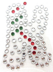 Letter K Hot Fix Iron-On Heat Transfer with Multi-Color Rhinestones 2"