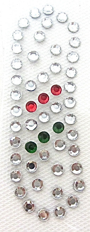 Letter I Hot Fix Iron-On Heat Transfer with Multi-Color Rhinestones 2