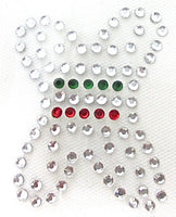 Letter X Hot Fix Iron-On Heat Transfer with Multi-Color Rhinestones 2
