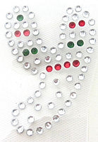 Letter Y Hot Fix Iron-On Heat Transfer with Multi-Color Rhinestones 2