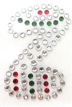 Load image into Gallery viewer, Letter Z Hot Fix Iron-On Heat Transfer with Multi-Color Rhinestones 2&quot;