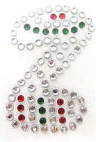 Letter Z Hot Fix Iron-On Heat Transfer with Multi-Color Rhinestones 2