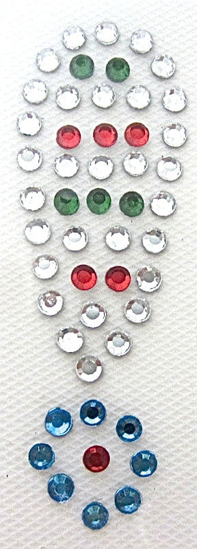 Exclamation Point Hot Fix Iron-On Heat Transfer with Multi-Color Rhinestones 2