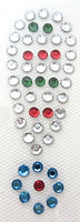 Exclamation Point Hot Fix Iron-On Heat Transfer with Multi-Color Rhinestones 2