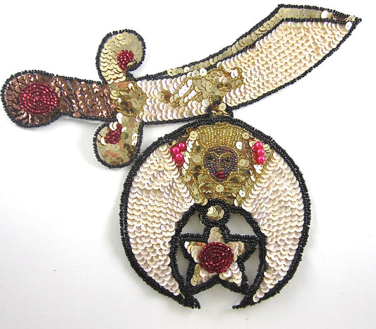 Sword Sequins and Beads 12" x 10.5"