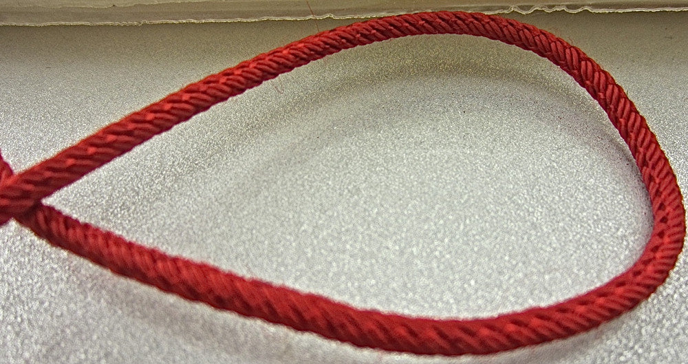 Trim Red Rope Rayon/Cotton 1/8