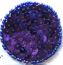 Load image into Gallery viewer, Circle Dot with Purple Sequins and Beads