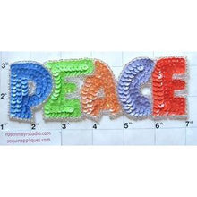 Load image into Gallery viewer, PEACE Word Spelled Out 6&quot; x 2&quot;