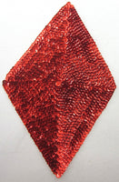 Designer Motif Diamond Red Sequins 8.25