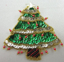 Load image into Gallery viewer, Tree for Christmas with Ornaments and White Star 3.5&quot; x 3.5&quot;