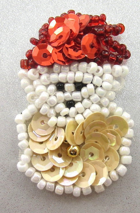 Snowman with Red Hat 1.75" x 1"